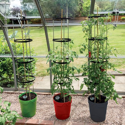 Recycled self watering grow pot tower