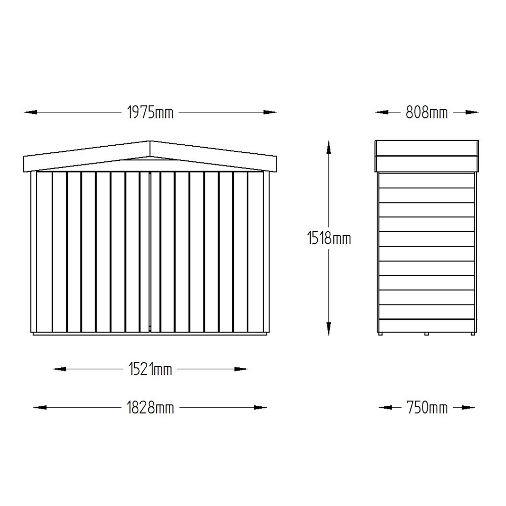 Apex large outdoor store - pressure treated