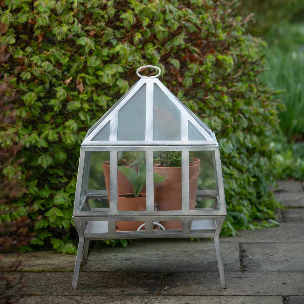 Square Victorian growhouse - chalky white