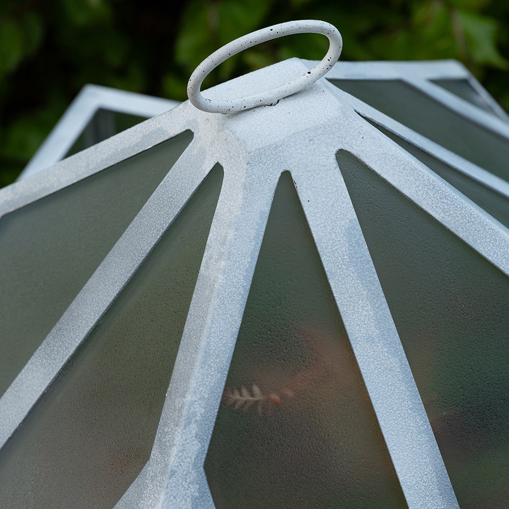 Square Victorian growhouse - chalky white