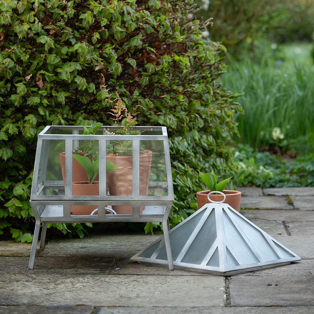 Square Victorian growhouse - chalky white