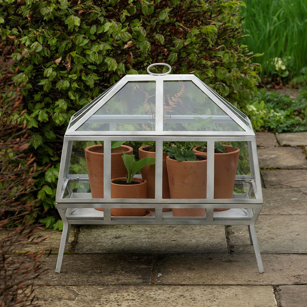 Rectangular Victorian growhouse - chalky white
