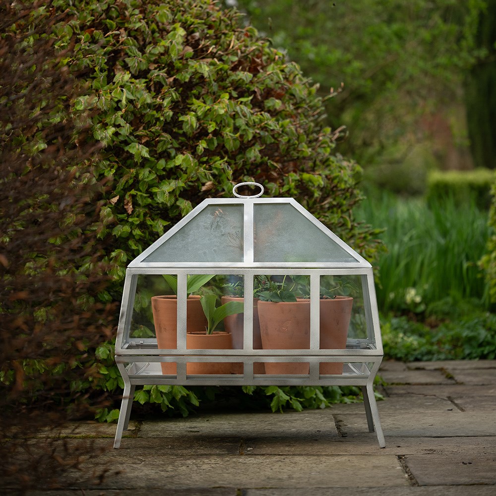 Rectangular Victorian growhouse - chalky white