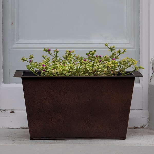 Plant trough - dark rust