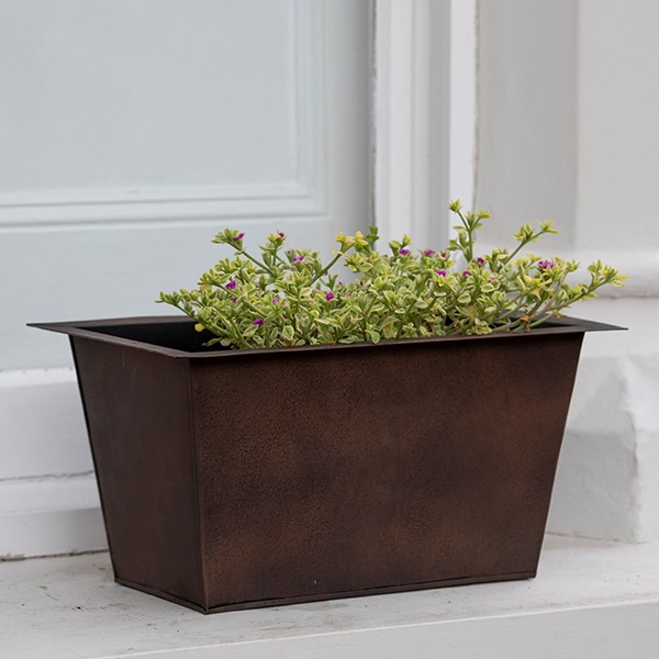 Plant trough - dark rust