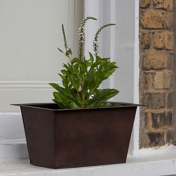 Plant trough - dark rust