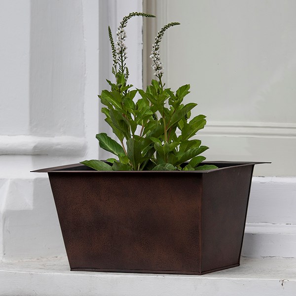 Plant trough - dark rust