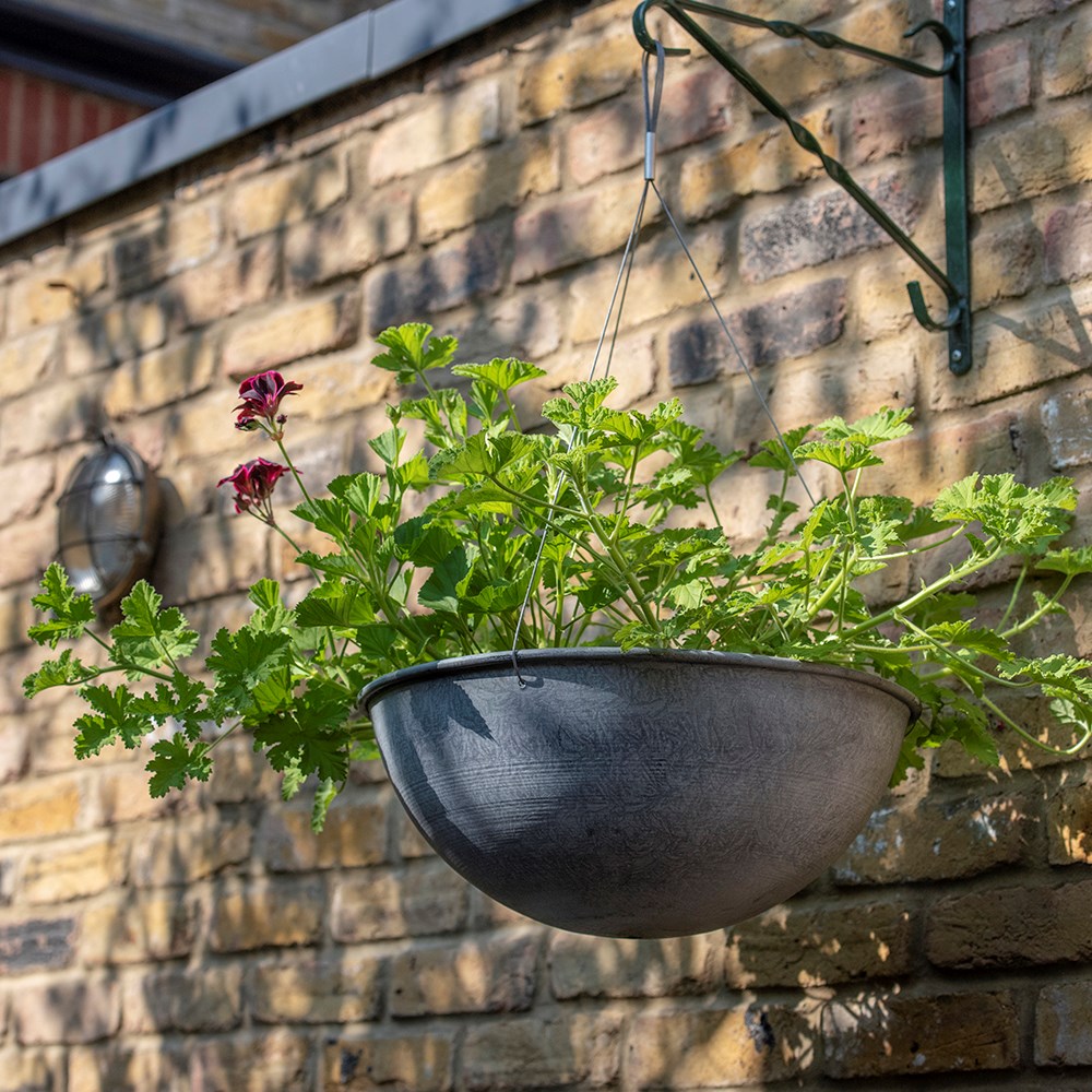 Hanging bowl - aged zinc