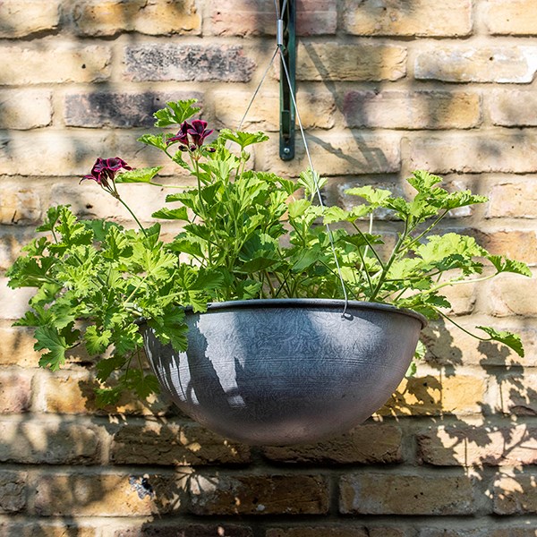 Hanging bowl - aged zinc