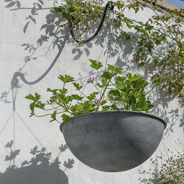 Hanging bowl - aged zinc