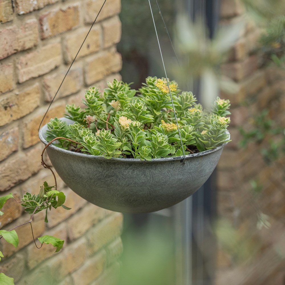 Hanging bowl - aged zinc