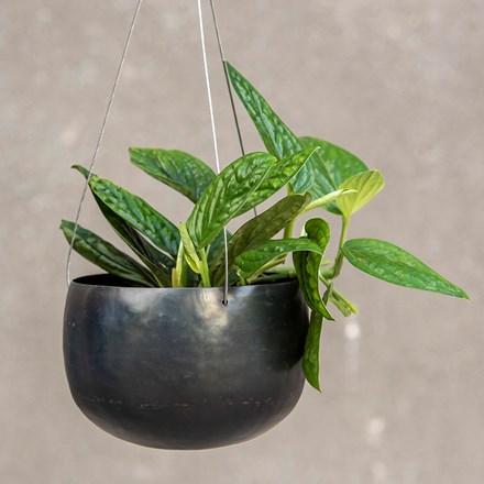 Hanging zinc bowl