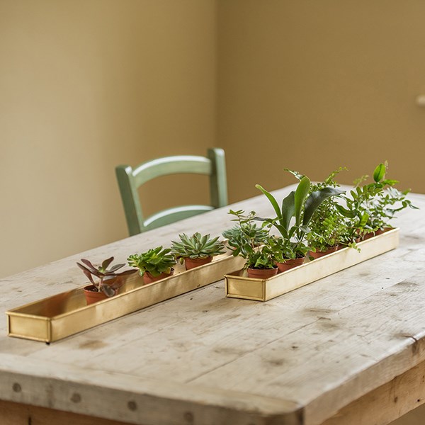 Brushed brass tray