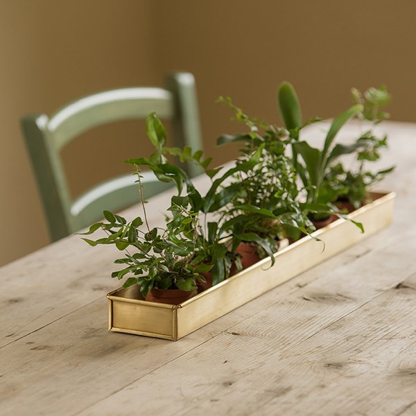 Brushed brass tray