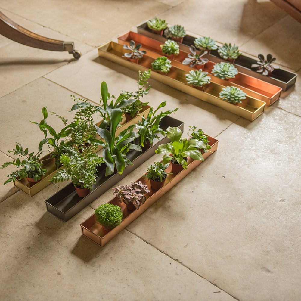 Brushed copper tray