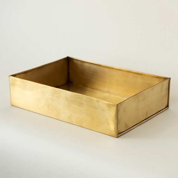 Brushed brass seed tray