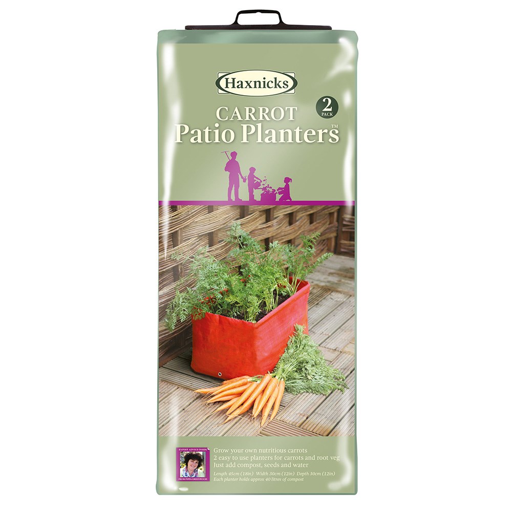 Carrot patio planters - set of 2