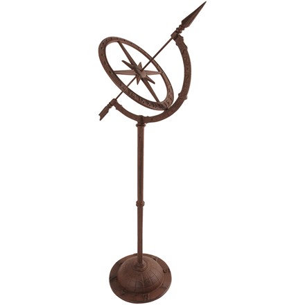 Cast iron sundial on pole