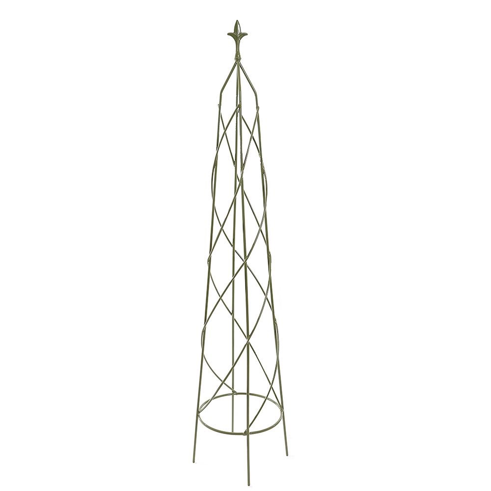 Fleur de lys obelisk - sage green