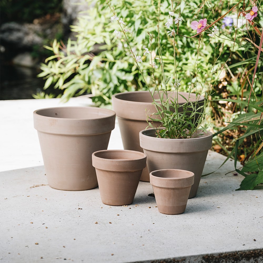 Classic grey Italian terracotta pot