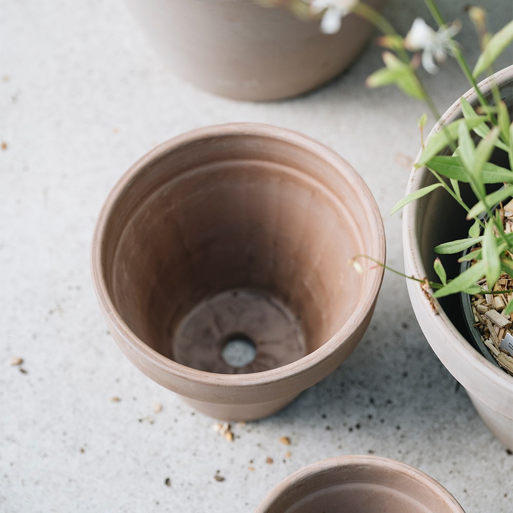Classic grey Italian terracotta pot