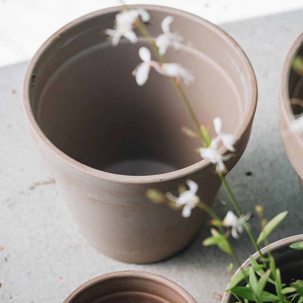 Classic grey Italian terracotta pot