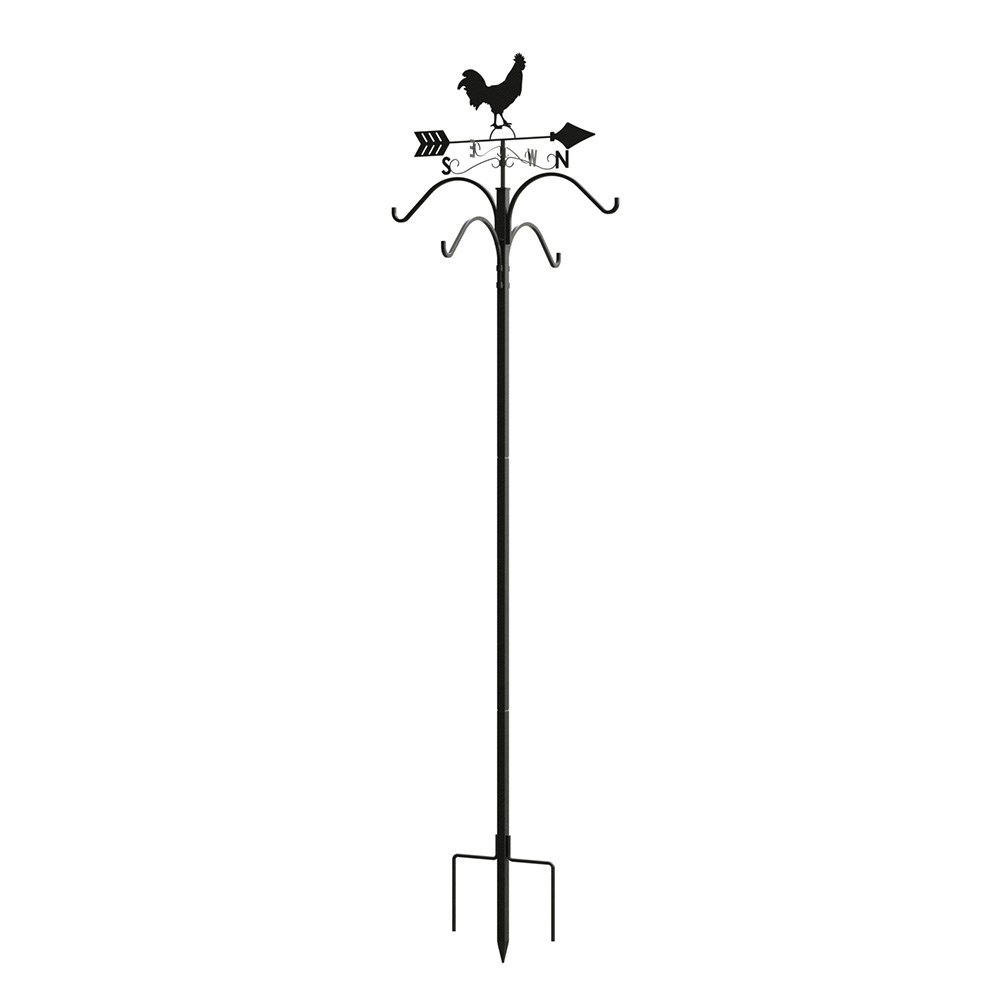 Rooster double weathervane shepherd hook