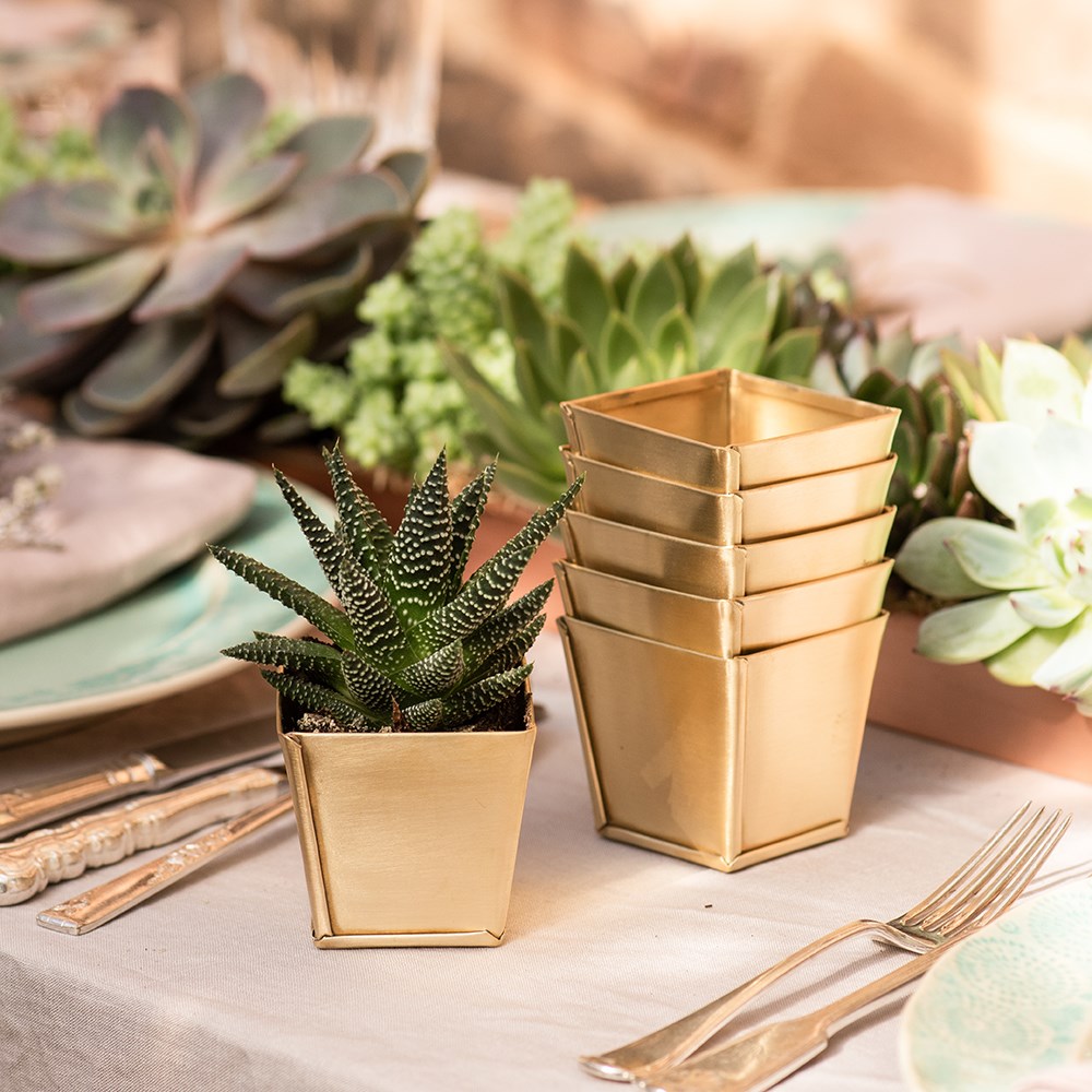 Brass pots - set of 6