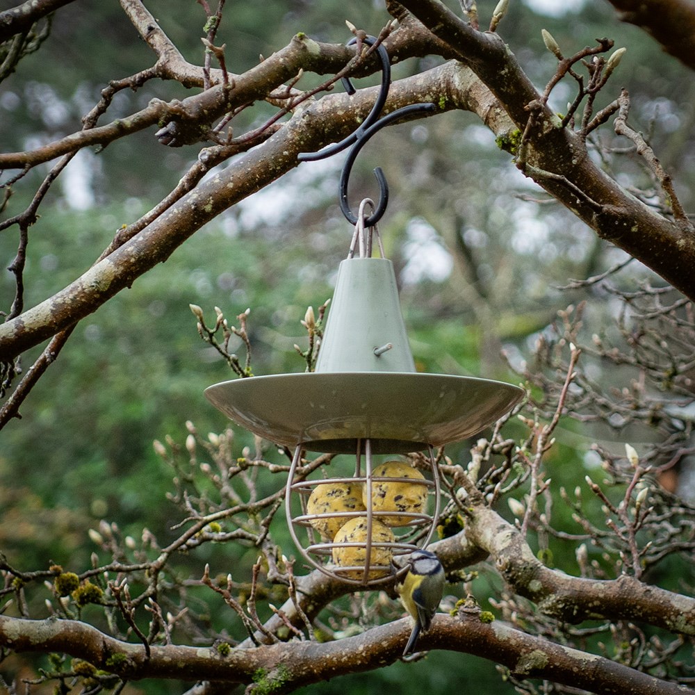 Fat snax feeder and bowl - Crocus green