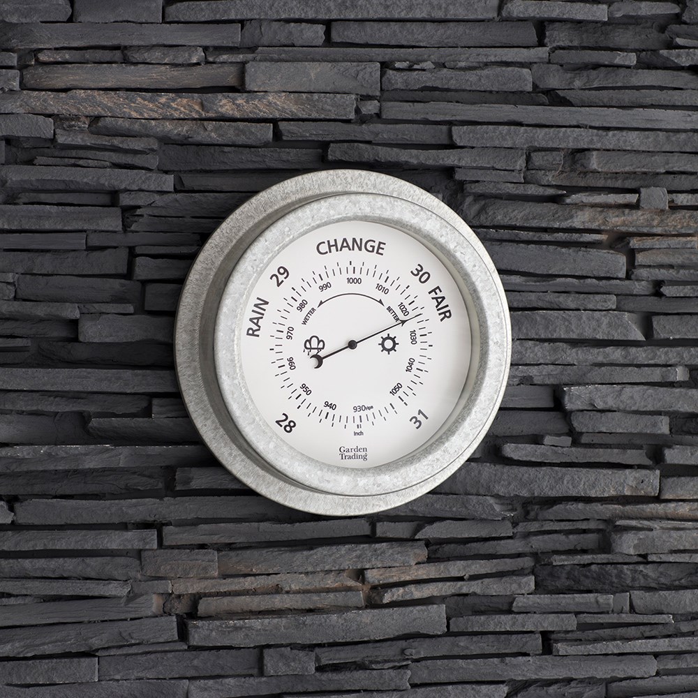 Garden barometer in clay