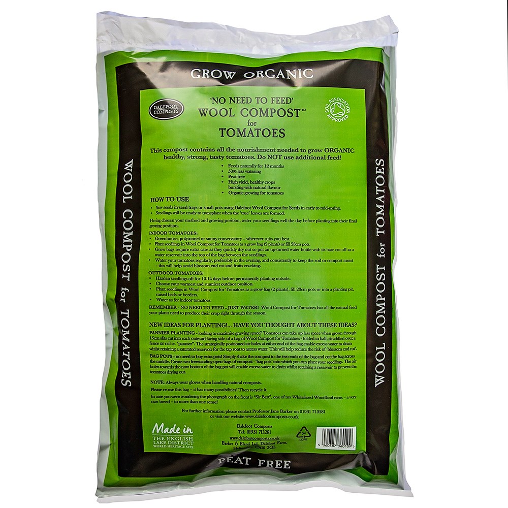 Dalefoot wool compost for tomatoes