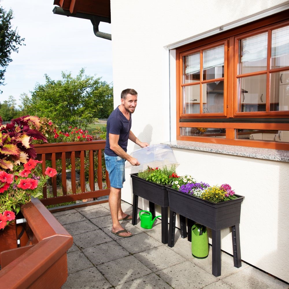 Urban balcony raised bed