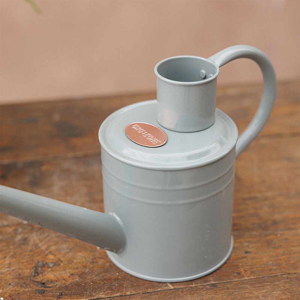 Indoor metal watering can - slate grey