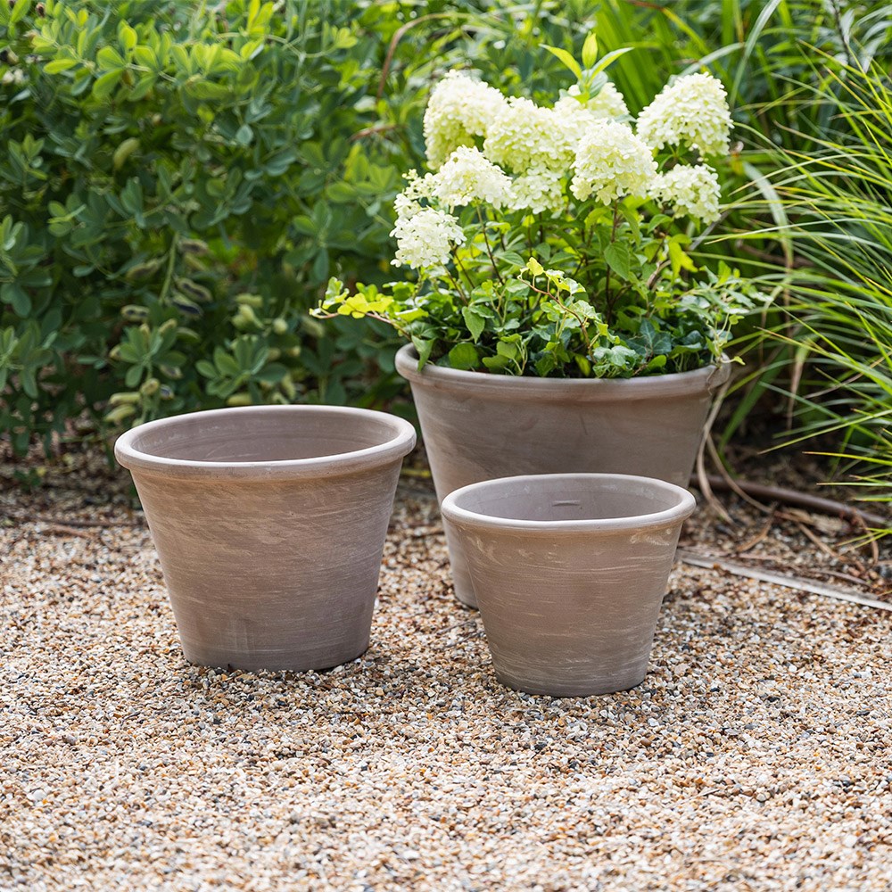 Marbled grey Italian terracotta pot