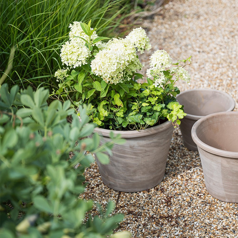 Marbled grey Italian terracotta pot