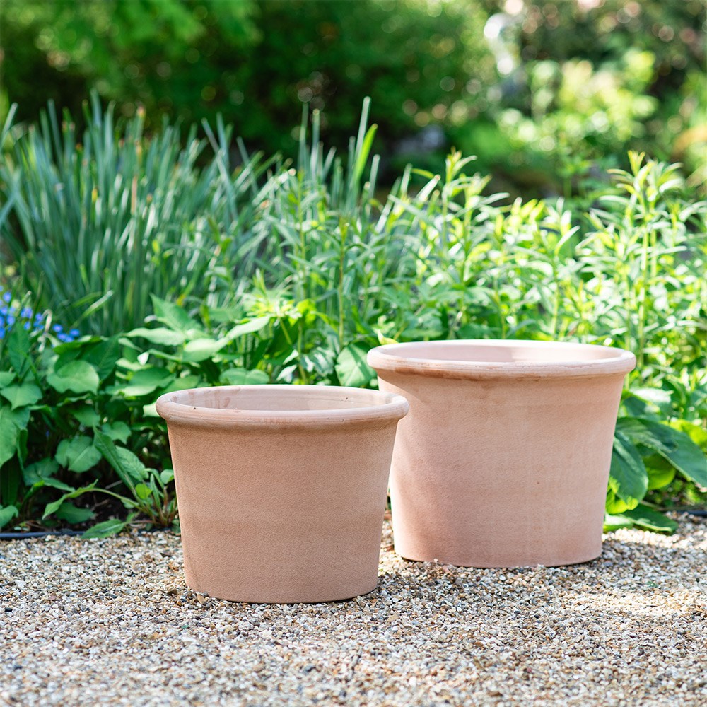 Italian terracotta cylinder pot 