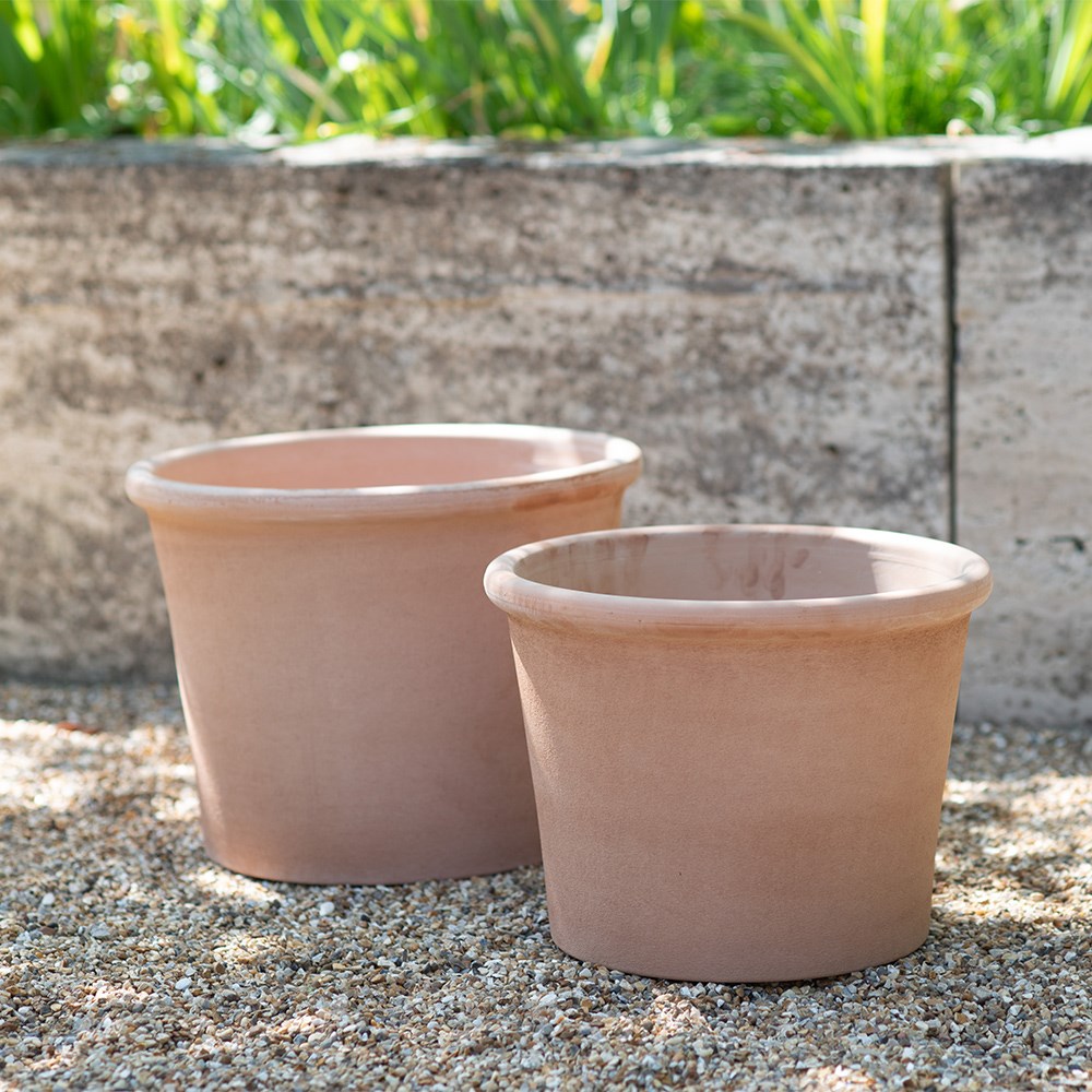 Italian terracotta cylinder pot 