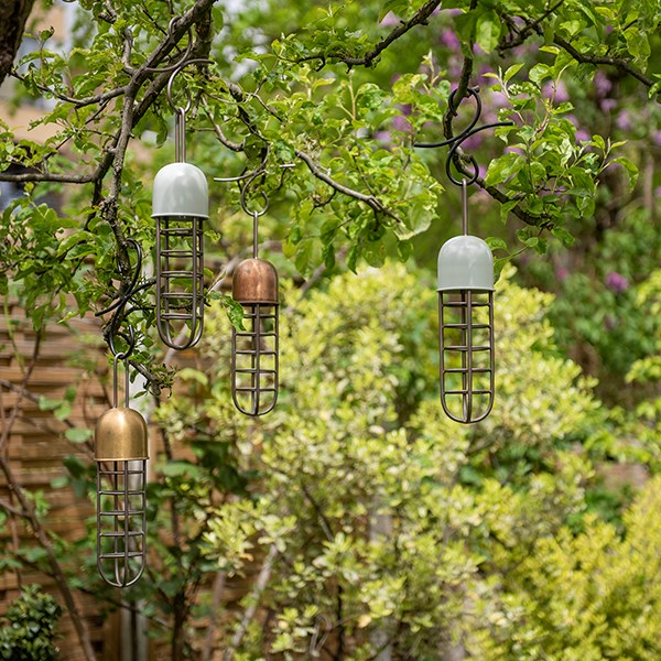 Tree hanging fat ball feeder - brass