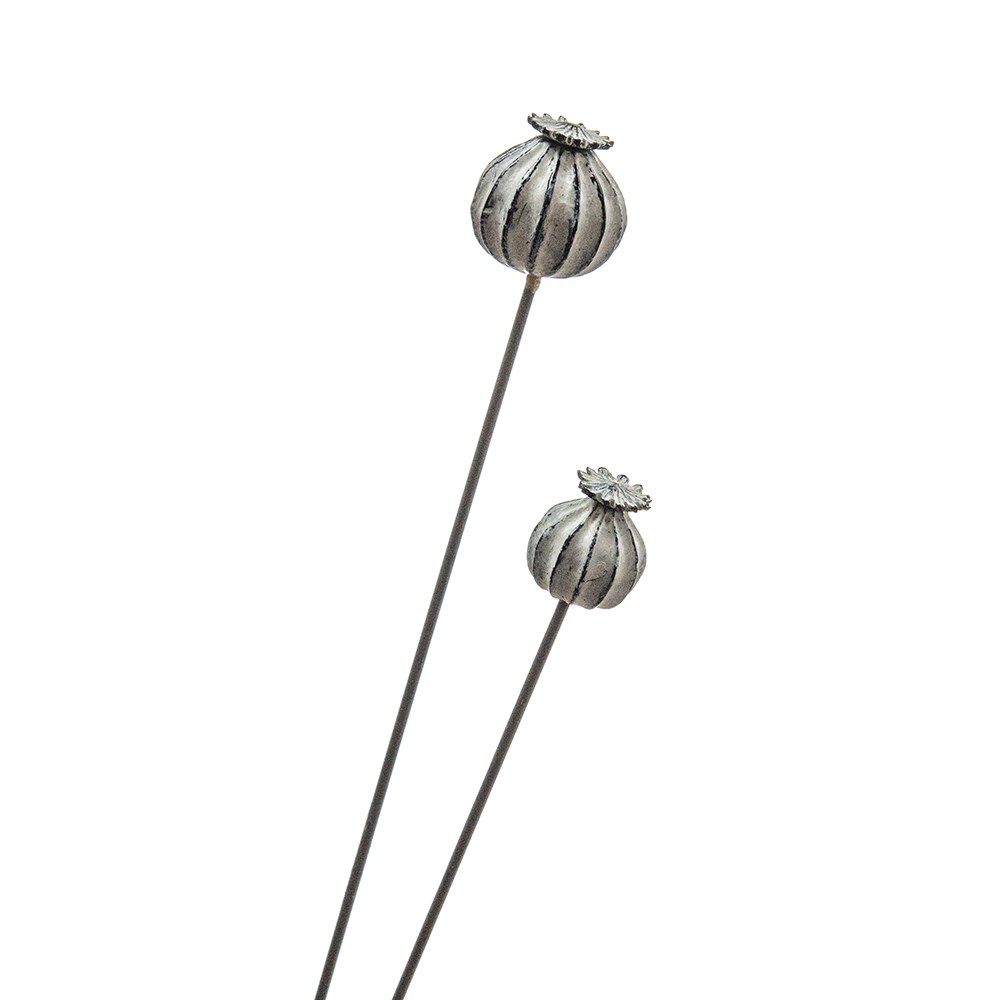 Perennial plant/bulb marking stake poppy seed head
