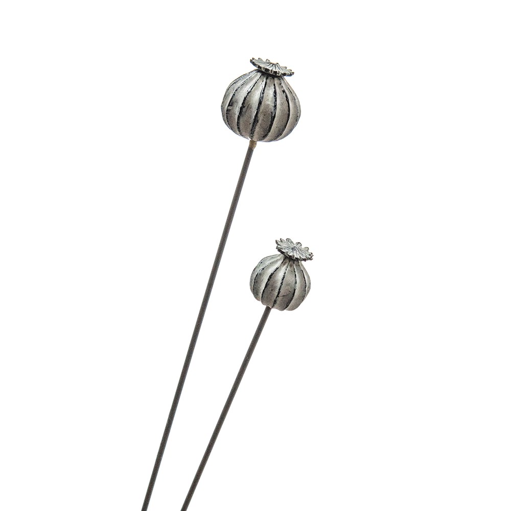 Perennial plant/bulb marking stake poppy seed head