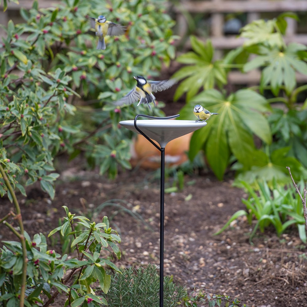 Stake bird bath - putty grey
