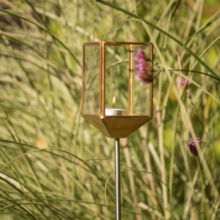 Tall stake tealight lantern