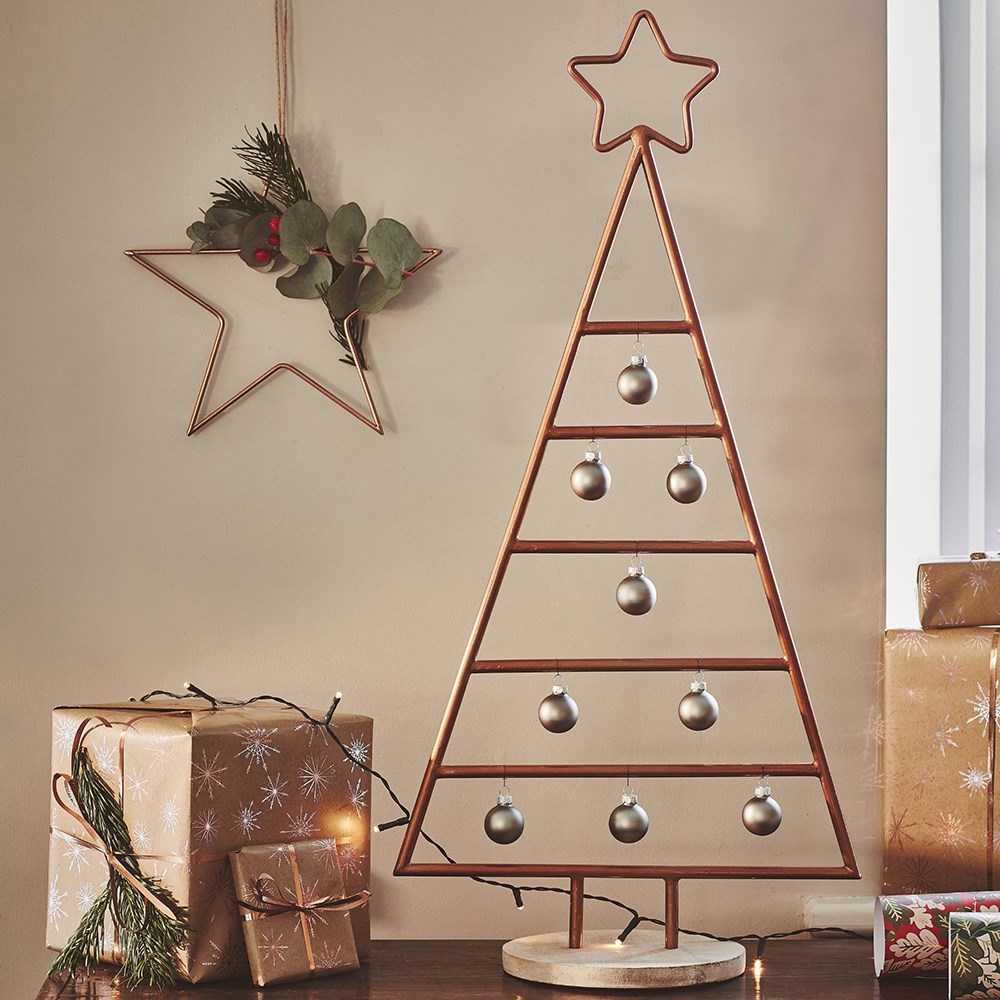 Copper Christmas tree with star 