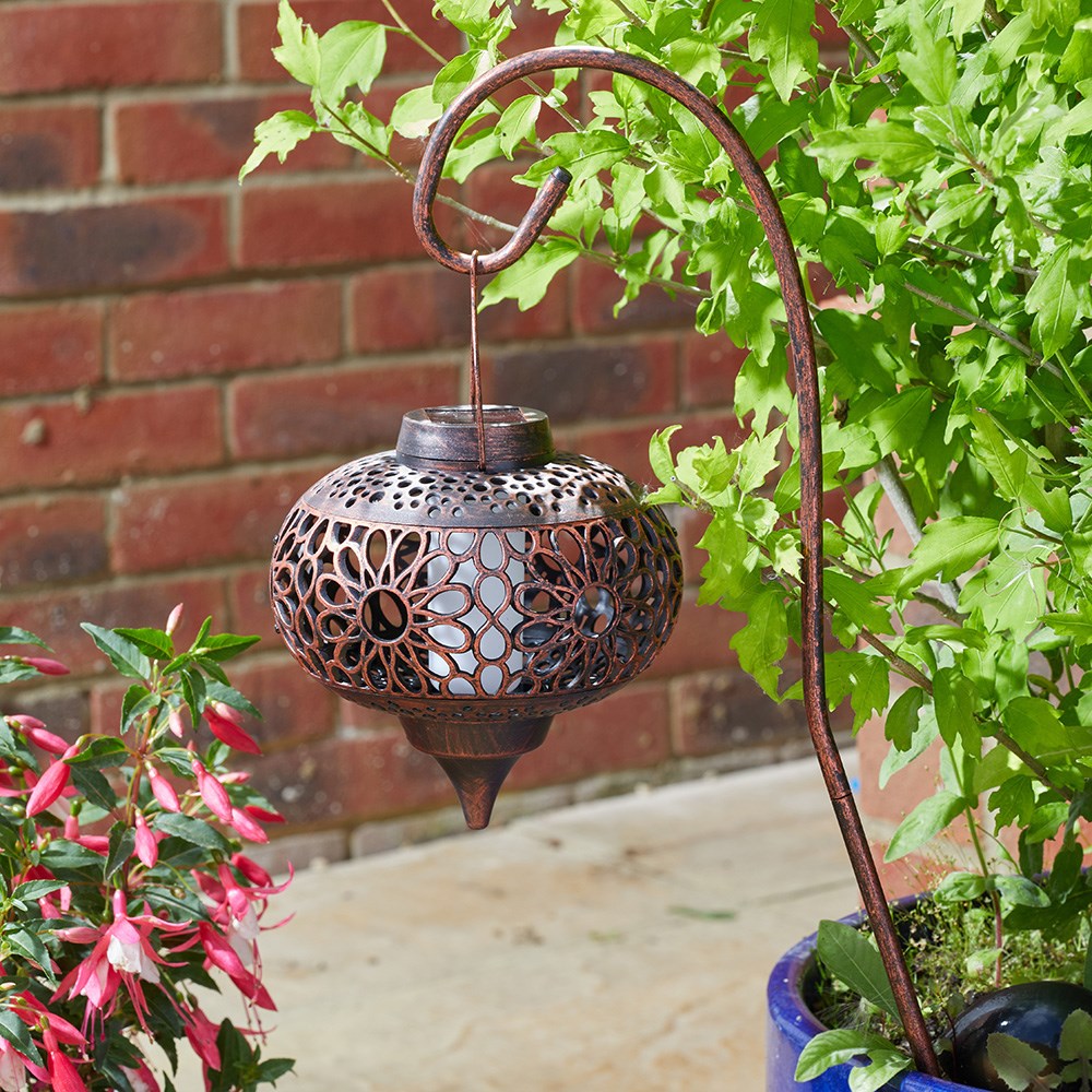 Solar filigree lanterns - set of 2