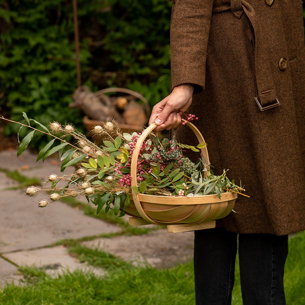 Wooden garden trug