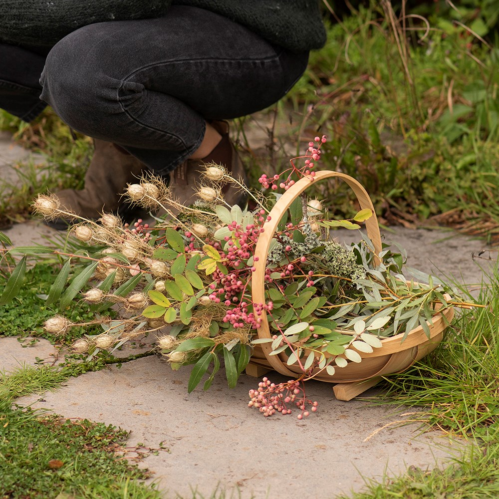 Wooden garden trug