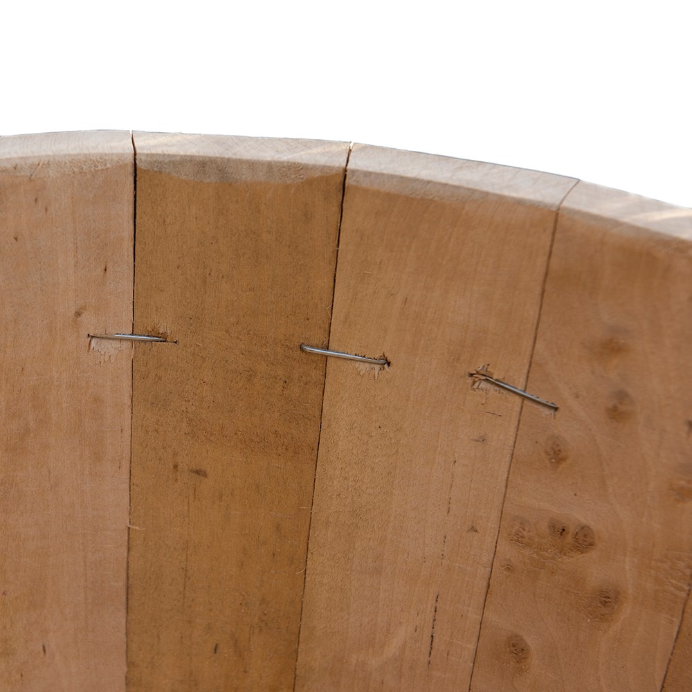 Hardwood barrel planter