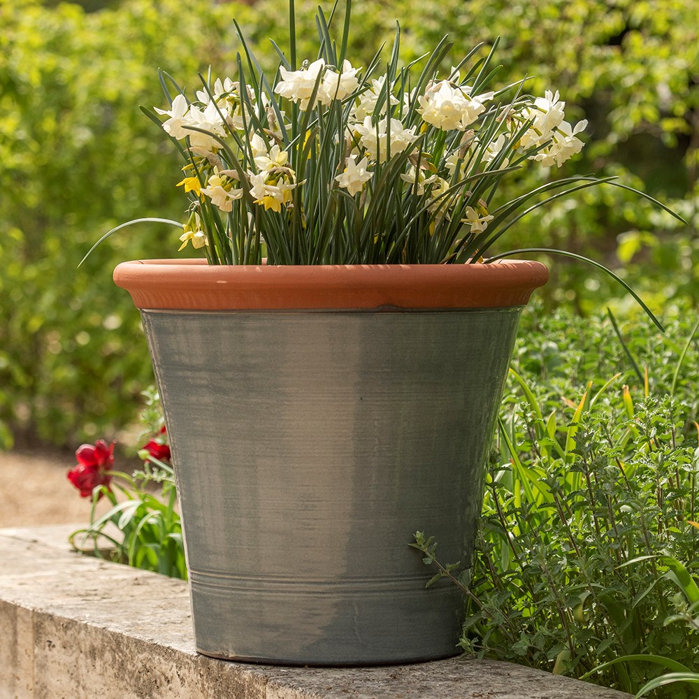Grey kitchen planter