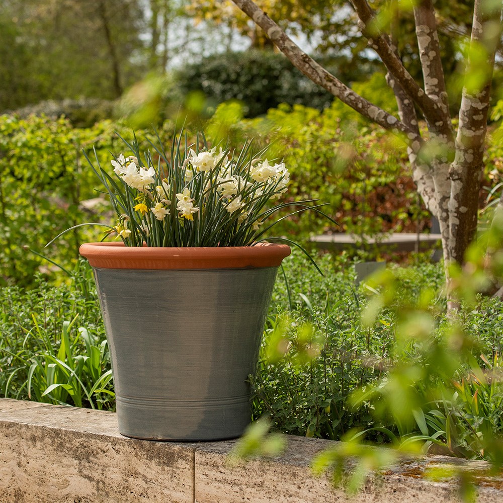 Grey kitchen planter