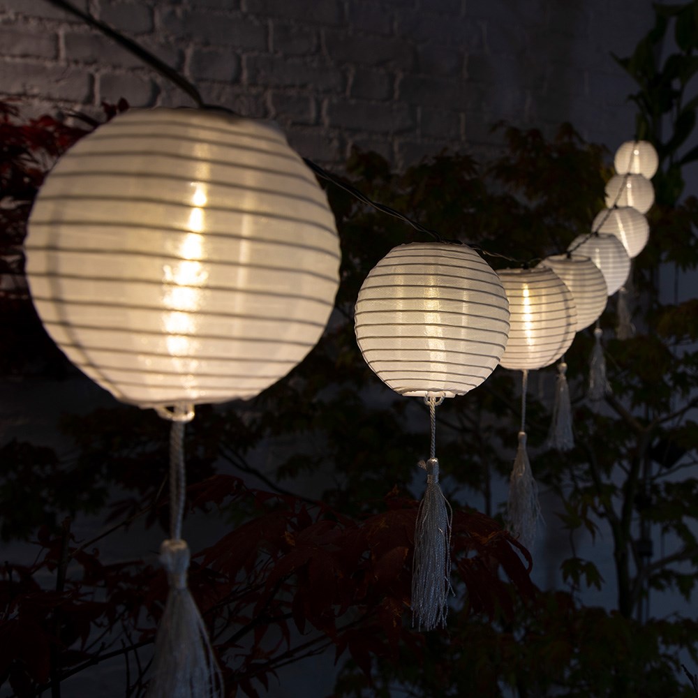 Lantern solar string lights